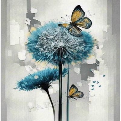 35 Piece Jigsaw Wooden Puzzle for Adults, Butterfly Dandelions Puzzle, Suitable Beginner Art DIY Gift of Education, Wall Decor
