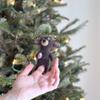 Handmade Brown Bear Holding Fish Finger Puppet, Wool Felt Brown Bear Finger Puppet, Animal Finger Dolls, Fair-Trade for Storytelling, Kids Educational Toy, Eco-Friendly Hand Puppet, Unique Kids Gift view 3