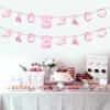 2 Packs Baby Shower Banners for Girl, Pink Clothes Clothing Garland for Baby Shower Gender Reveal Birthday Party Decoration Supplies view 2