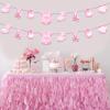 2 Packs Baby Shower Banners for Girl, Pink Clothes Clothing Garland for Baby Shower Gender Reveal Birthday Party Decoration Supplies view 3
