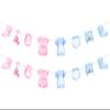 2 Packs Gender Reveal Banners, Blue Pink Clothes Clothing Garland Kit for Baby Shower Gender Reveal Birthday Party Decoration Supplies view 1