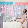 2 Packs Gender Reveal Banners, Blue Pink Clothes Clothing Garland Kit for Baby Shower Gender Reveal Birthday Party Decoration Supplies view 4