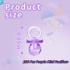 200 Pieces 0.86 Inch Baby Pacifier Baby Shower Plastic Pacifier for Baby Shower Pacifier, Baby Shower Gender Show Party Decoration DIY Birthday Party Gift (Purple) view 2