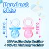 200 Pieces 0.86 Inch Baby Pacifier Baby Shower Plastic Pacifier for Baby Shower Pacifier, Baby Shower Gender Show Party Decoration DIY Birthday Party Gift (Pink 100Pcs + Blue100Pcs) view 3