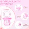 200 Pieces 0.86 Inch Baby Pacifier Baby Shower Plastic Pacifier for Baby Shower Pacifier, Baby Shower Gender Show Party Decoration DIY Birthday Party Gift (Pink) view 2