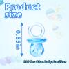 200 Pieces 0.86 Inch Baby Pacifier Baby Shower Plastic Pacifier for Baby Shower Pacifier, Baby Shower Gender Show Party Decoration DIY Birthday Party Gift (Blue) view 2
