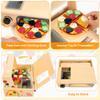 WOODMAM Wooden Pizza Toy - 48 PCS Montessori Pretend Play Food for Ages 3+, Educational Learning Toy Wooden Playset with Bake Oven, Christmas Birthday Gift for 3 4 5 6 Year Old view 3