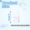 200 Pieces 0.86 Inch Baby Pacifier Baby Shower Plastic Pacifier for Baby Shower Pacifier, Baby Shower Gender Show Party Decoration DIY Birthday Party Gift (Clear) view 2