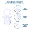 200 Pieces 0.86 Inch Baby Pacifier Baby Shower Plastic Pacifier for Baby Shower Pacifier, Baby Shower Gender Show Party Decoration DIY Birthday Party Gift (Clear) view 3