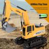Jiakora Remote Control Excavator Toys for Boys, RC Excavator Toy for Boys 3 4 5 6 7 8 Year Old Kids Christmas Birthday GiftRC Digger Truck Construction Vehicles with Metal Shovel & Light view 2