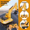 Jiakora Remote Control Excavator Toys for Boys, RC Excavator Toy for Boys 3 4 5 6 7 8 Year Old Kids Christmas Birthday GiftRC Digger Truck Construction Vehicles with Metal Shovel & Light view 3