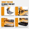 Jiakora Remote Control Excavator Toys for Boys, RC Excavator Toy for Boys 3 4 5 6 7 8 Year Old Kids Christmas Birthday GiftRC Digger Truck Construction Vehicles with Metal Shovel & Light view 4
