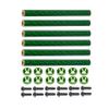 AMK 6Pcs 67mm Carbon Fiber Bumper Tube Link Rods 1/10 Crawler Body Support Bars for LCG Chassis DIY Cheater Rigs Axial SCX10 II Element Enduro TRX6 TRX4 Upgrades (Green) view 1