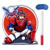 Baseball Pinata - Baseball Party Pinata with Blindfold and Bat for Kids Sports-themed Birthday Party Game Decoration (14.2"x13"x3") view 3