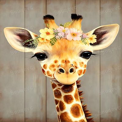 1000 Piece Adult Jigsaw Puzzle - Garland Giraffe Wooden Rounded Corner Multi-Color Jigsaw Puzzle, Zero Dust Easy Storage, DIY Unique Decorative Gifts for Beginners