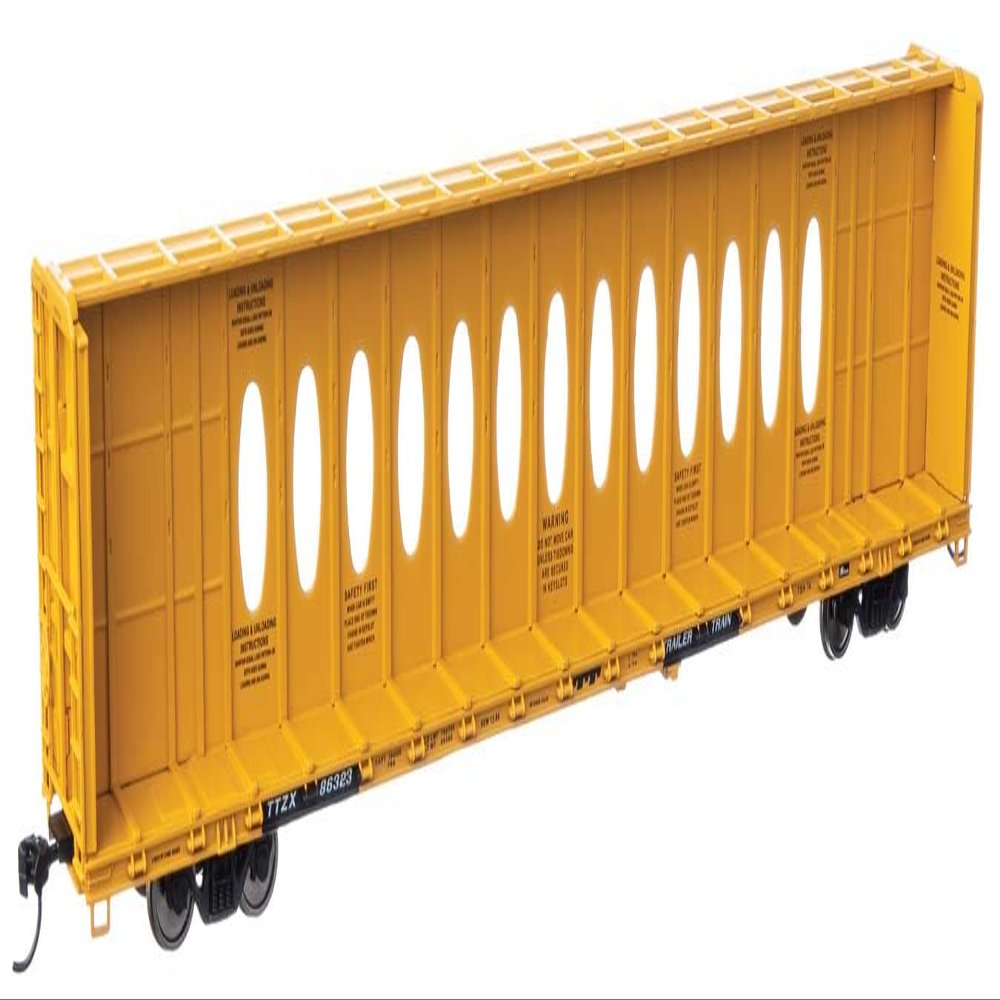 Walthers Mainline 910-50726 HO Scale 72' Centerbeam Flatcar w/Opera Windows - Ready to Run - Trailer Train TTZX #86323