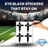 Glare Guards Player Cross Eye Black Stickers 36pc - Versatile Long Lasting Sports Eyeblack Strips for Christian Athletes in Football, Baseball, Basketball, and More view 2