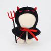 niannyyhouse 10cm Plush Doll Clothes Halloween Demon Cloak Black Shawl Doll Accessories Dress Up view 2