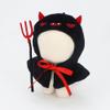 niannyyhouse 10cm Plush Doll Clothes Halloween Demon Cloak Black Shawl Doll Accessories Dress Up view 3