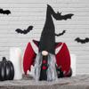 17" Black and Red Halloween Girl Gnome with Bat Wings view 2