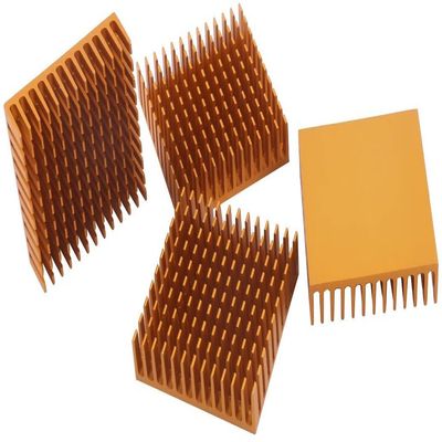 XYWHPGV Aluminum Heat Sink Heatsink Radiator Fin 40x40x11mm 4pcs Gold Tone(6cfc1 a3df7 b4608 17108 85ca4 4c380