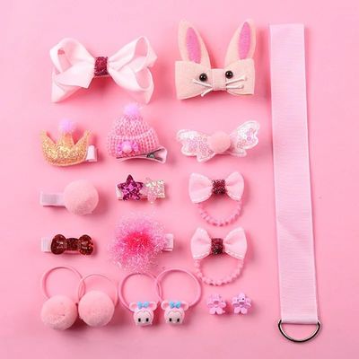 0-6 months baby girl hair accessories hairpins (Baby Pink)