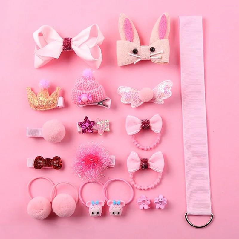 0-6 months baby girl hair accessories hairpins (Baby Pink)