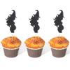 12pcs Halloween Witch Baby Shower Cupcake Toppers - Cauldron Witch Gender Reveal Party Decorations, Halloween Boy or Girl Cupcake Toppers