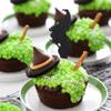 12pcs Halloween Witch Baby Shower Cupcake Toppers - Cauldron Witch Gender Reveal Party Decorations, Halloween Boy or Girl Cupcake Toppers view 2
