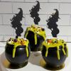 12pcs Halloween Witch Baby Shower Cupcake Toppers - Cauldron Witch Gender Reveal Party Decorations, Halloween Boy or Girl Cupcake Toppers view 3