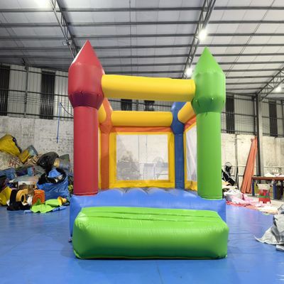 Inflatable Mini Bounce House Castle with Air Blower, 10ft x 8ft x 8ft Outdoor Indoor Bouncy Castle for Kids Party Wedding