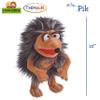 Living Puppets - Pik The 12-Inch Brown Hedgehog, Plush Hand Puppet for Boys and Girls view 2