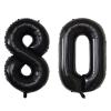 40 Inch Black 80 Number Balloons, Giant Jumbo Helium Mylar Foil Black Number Balloons for Birthday, Black Mylar Digital Balloons for 80th Birthday, Anniversary Party Decorations Supplies view 1