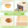 Adena Montessori Wooden Toy for 6-12 Month Baby 3 Balls, Object Permanence Box with Tray Colorful Learning Education Toy for Toddler Kid 1-2 Year Old, Preschool Developmental Girl and Boy Gift view 4