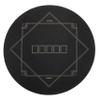 SLOWPLAY Godel 47 Inch Round Poker Mat for Texas Holdem | Poker Table Top with Extra Water Repellency, Hemmed Edges, Noise Reduction | Super Portable for Gaming Everywhere (Black and Champagne Gold) view 1