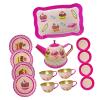 Colaxi Afternoon Tea Set Toys with Metal Teapots Cups Plates Kitchen Pretend Play Toys for Toddlers Birthday Gift Children Kids, Cake view 1