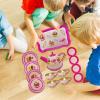 Colaxi Afternoon Tea Set Toys with Metal Teapots Cups Plates Kitchen Pretend Play Toys for Toddlers Birthday Gift Children Kids, Cake view 3