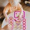 Colaxi Afternoon Tea Set Toys with Metal Teapots Cups Plates Kitchen Pretend Play Toys for Toddlers Birthday Gift Children Kids, Cake view 4