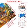 1000 Piece Puzzle for Adults Christmas Cabin Christmas Puzzle, Santa Claus Christmas Puzzles 1000 Pieces, Santa's House 1000 Piece Puzzle for Adults Christmas, Christmas Vacation Jigsaw Puzzles view 3