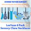 Chew Necklaces for Sensory Kids, Sensory Toys for Kids with Autism, ADHD, SPD, 6 Pack Chewy Necklace for Anxiety Fidgeting Relief view 4