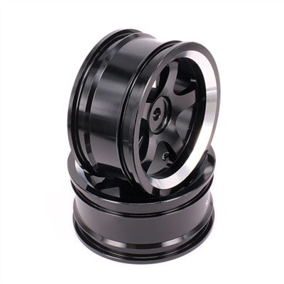 2PCS Aluminum 5 Spoke 52mm Wheel Rim for 1/10 Rc Tire On-Road Racing Crawler HSP for Axial Wltoys Himoto HPI for for Traxxas Redcat Part Modification Accessories (Color : 1)