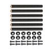 AMK 6Pcs 78mm Carbon Fiber Bumper Tube Link Rods 1/10 Crawler Body Support Bars for LCG Chassis DIY Cheater Rigs Axial SCX10 II Element Enduro TRX6 TRX4 Upgrades (Black) view 1