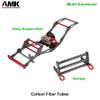 AMK 6Pcs 78mm Carbon Fiber Bumper Tube Link Rods 1/10 Crawler Body Support Bars for LCG Chassis DIY Cheater Rigs Axial SCX10 II Element Enduro TRX6 TRX4 Upgrades (Black) view 3