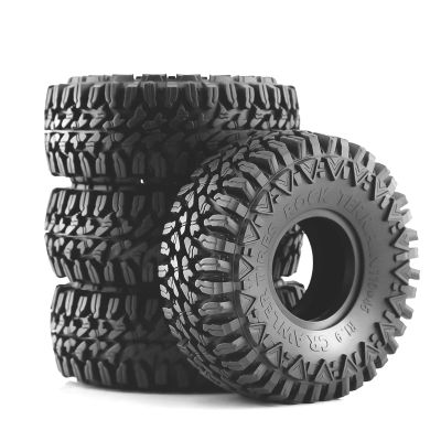 Chanmoo 1.9 RC Crawler Tires With Foam Soft Rubber Mud Slingers Grappler Wheels Tyres For 1/10 Scale RC Car Traxxas TRX4 RC4WD D90 Axial SCX10 II TF2 Gen8 Tamiya CC01 1.9 Inch Beadlock Rims 4PCS