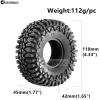 Chanmoo 1.9 RC Crawler Tires With Foam Soft Rubber Mud Slingers Grappler Wheels Tyres For 1/10 Scale RC Car Traxxas TRX4 RC4WD D90 Axial SCX10 II TF2 Gen8 Tamiya CC01 1.9 Inch Beadlock Rims 4PCS view 2