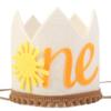 Boho Sunshine Crown for Baby's First Birthday Party - Handmade Golden Sun Hat for 1st Birthday Decor view 1