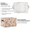 Aslsiy Storage Basket Funny Geese Nursery Bins Apricot Baby Box Canvas Clothes Shelf Basket Laundry Hamper Gift Basket for Home Closet 2 Pcs view 2