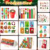 BenLouis Christmas School Stationery Set Party Favors Xmas Classroom Gift Prizes Bulk for Students Kids Holiday Stockings Pinata Filler School Goodie Bag Stuffers Decor24set Christmas  view 2