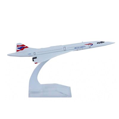 yuanpulalala Concorde Type Aircraft Model French British cola Alloy Solid Gift Collection Static Display (British)
