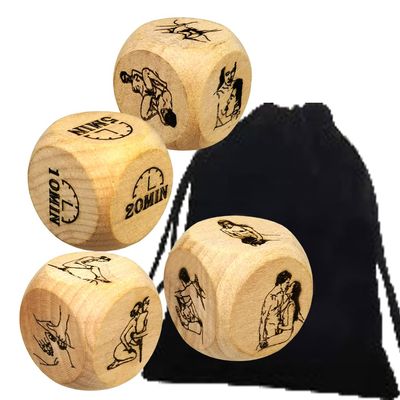 4Pcs Luxury Funny Private Couple Dice - Party Decision Love Dice/Lover Night Naughty Dice - Improve Love of Lover Gift